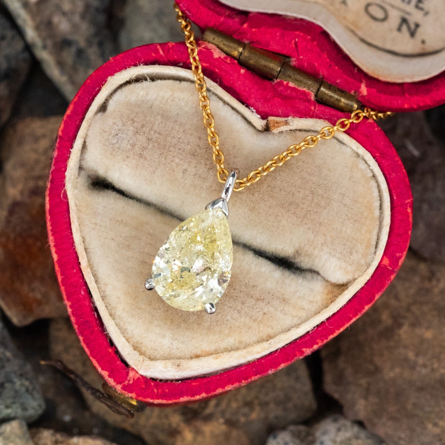 Pear Shaped Moissanite Diamond Necklace - Shraddha Shree Gems