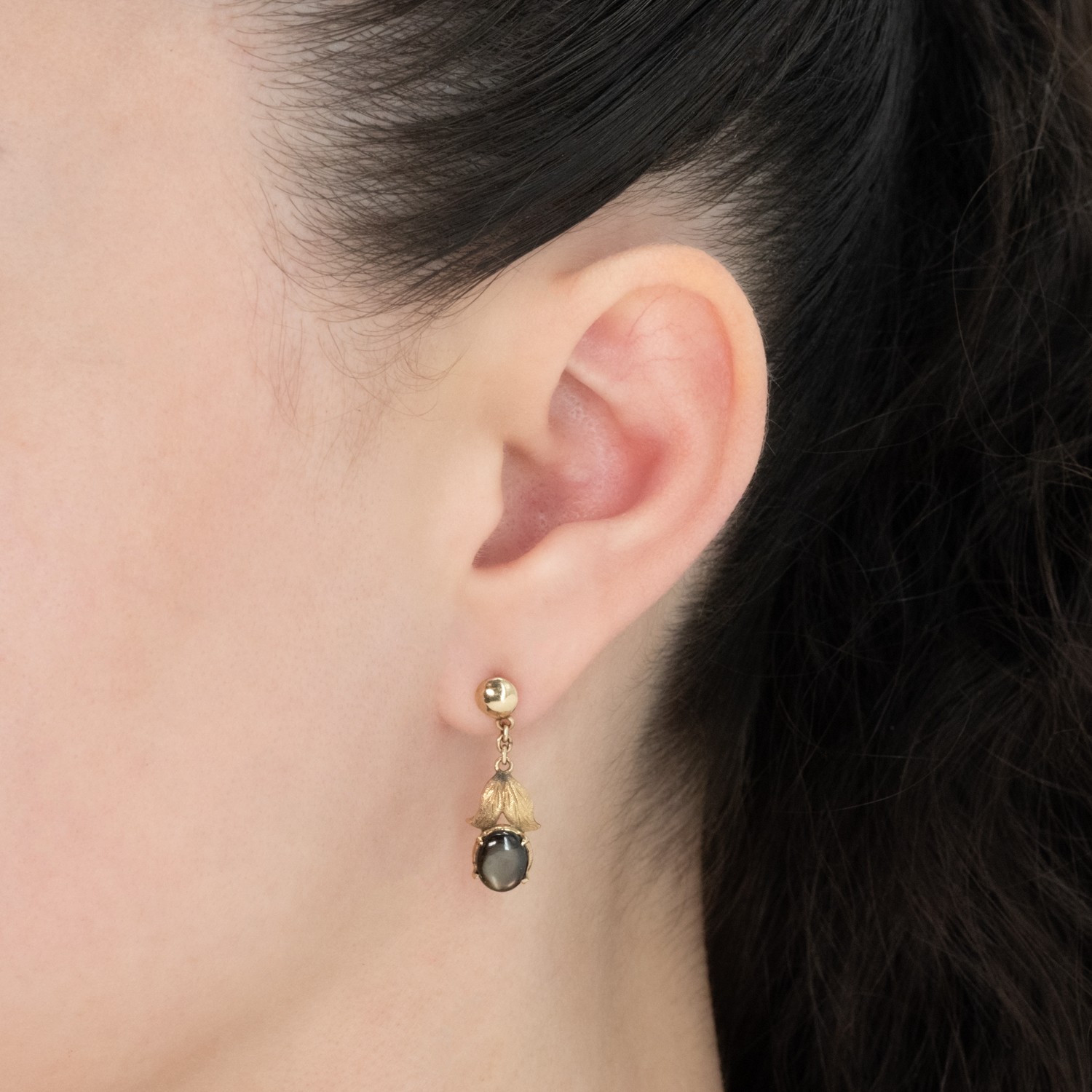 14k Yellow Gold Genuine Round Brilliant Cut Diamond Teardrop Shaped Dangle  Earrings – Exeter Jewelers