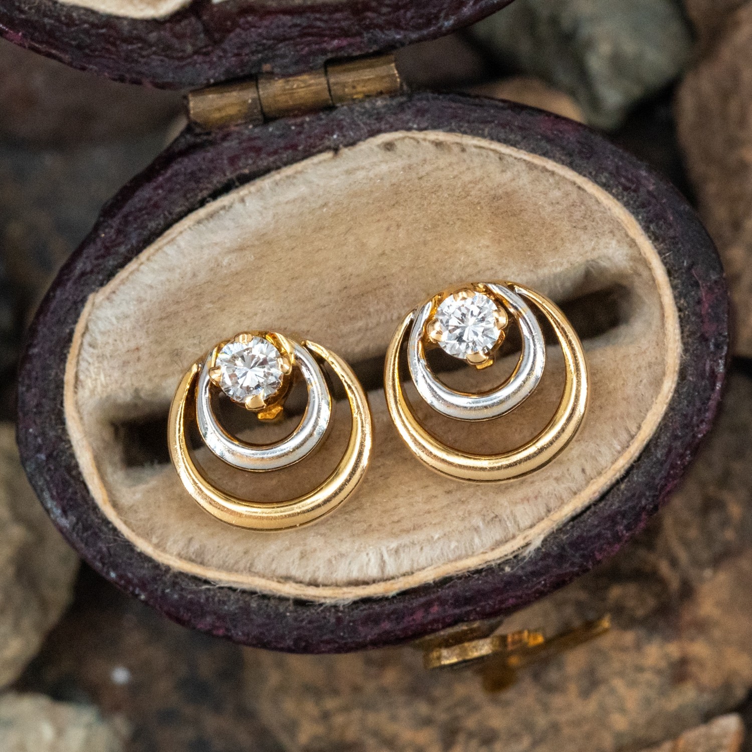 18k Gold Plated Natural Pearl Earrings Simple Design Cross - Temu