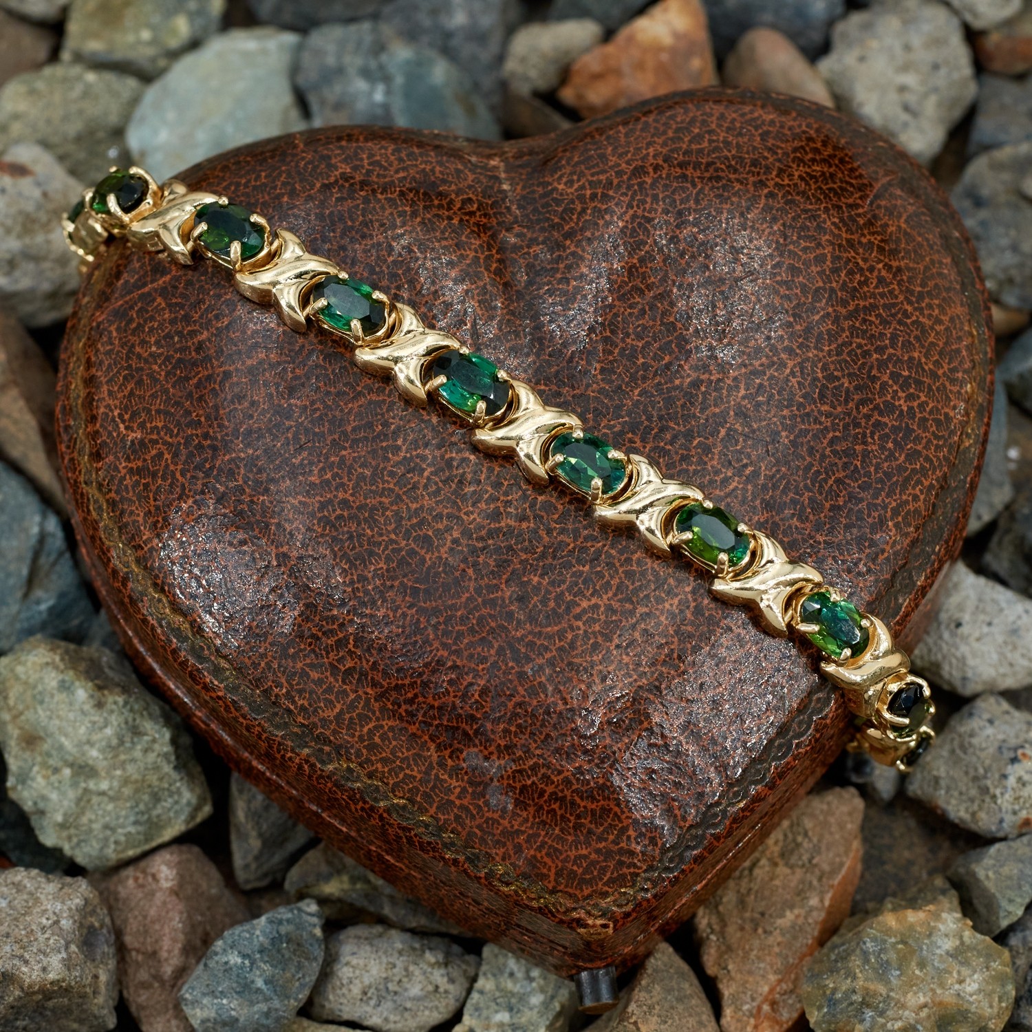 Vintage Green Tourmaline Bracelet.
