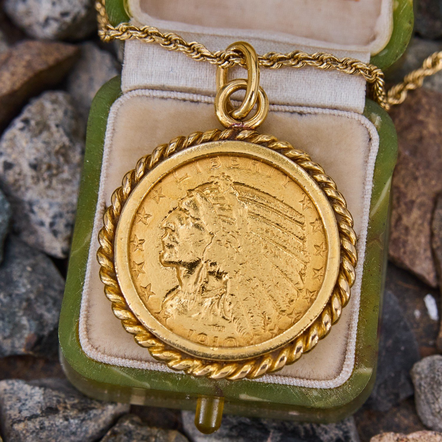 24K 995 Pure Gold Byzantine Coins Necklace for Women - 1-1-GN-V00634 in  50.260 Grams