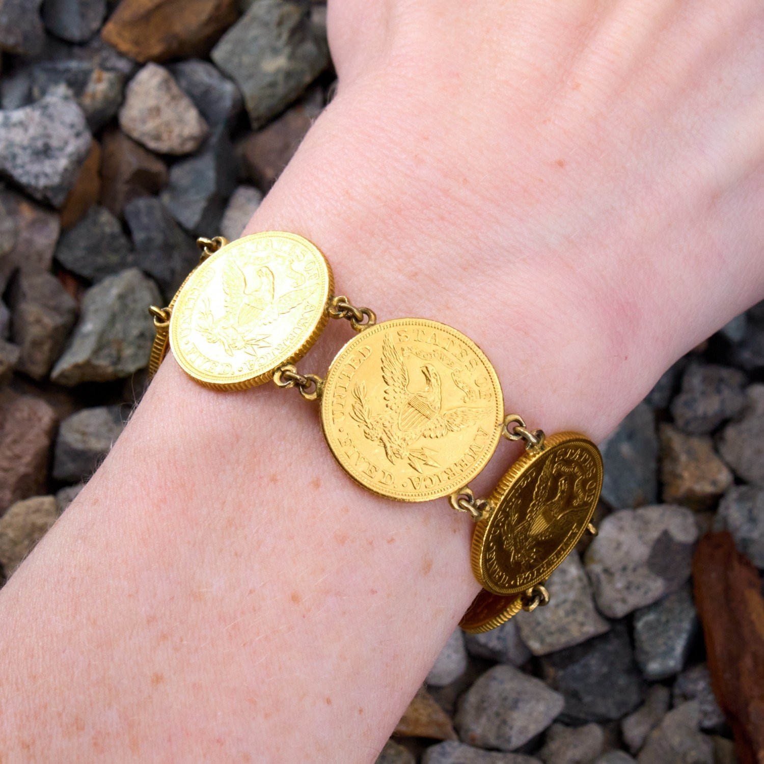 Greek-Inspired Coin Charm bracelet – Banglez Bazar