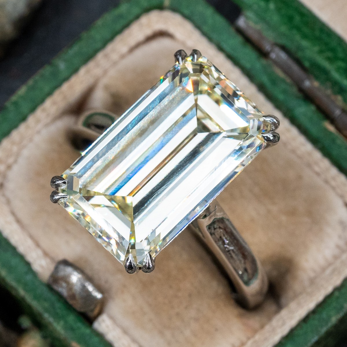 Simple Solitaire - Emerald Cut Lab Grown Diamond Engagement Ring