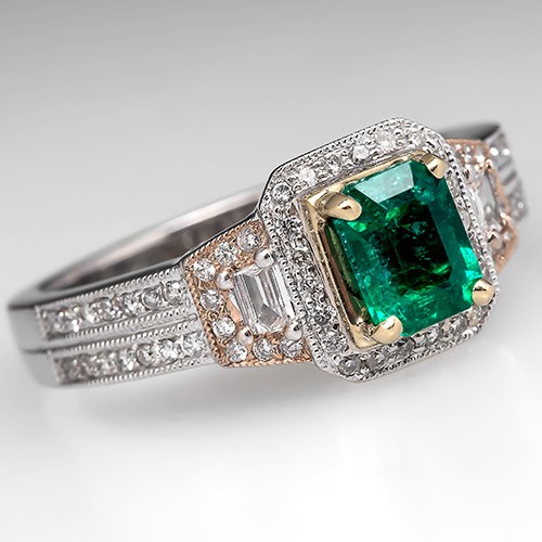 White Gold, 1.70ct Emerald And Diamond Ring Available For Immediate Sale At  Sotheby's