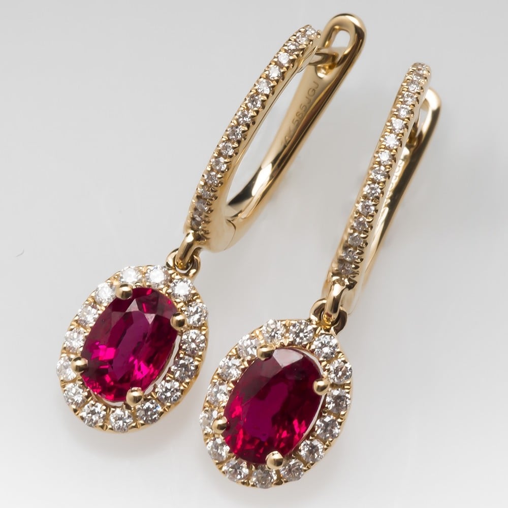 Buy Real Red Ruby Drop  Real Freshwater Pearl Hanging Earrings  Surat  Diamond Jewelry
