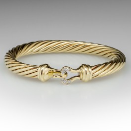 DAVID YURMAN Lexington 18karat gold diamond bracelet  NETAPORTER