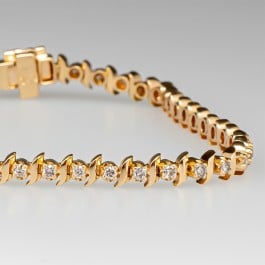 1 Carat Diamond Tennis Bracelet in 14k White Gold - Filigree Jewelers