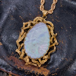 Ghost Pendant Necklace Opal