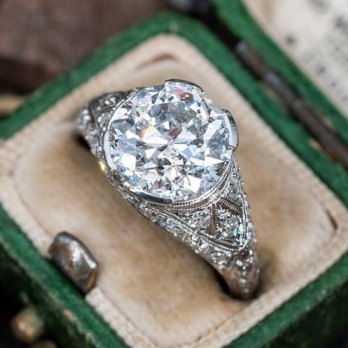 Diamond Platinum Round 4 Ring Engagement Ring Engagement Rings for sale |  eBay