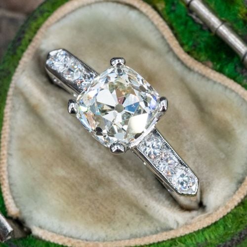 Old Mine Cut Heirloom Diamond Engagement Ring 2.54Ct M/SI2