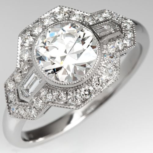 Sophia D Engagement Ring Transitional Cut Diamond 1.19ct H/VS1 GIA