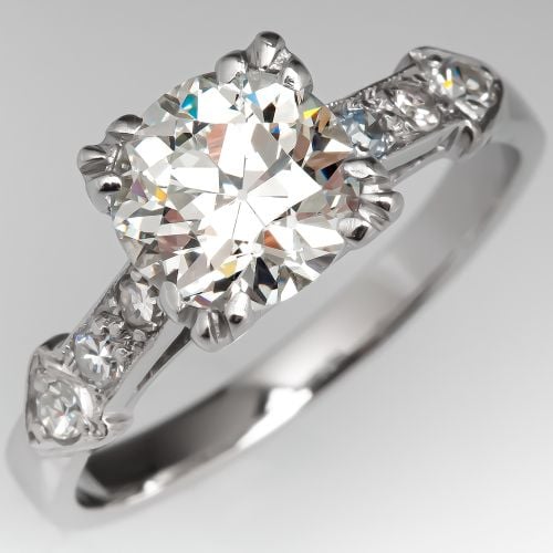 Timeless Vintage Engagement Ring Old Euro Diamond 1.14ct K/VS1 GIA