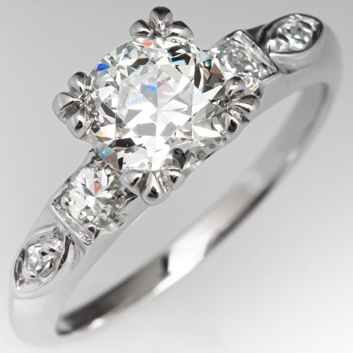 Timeless Vintage Engagement Ring Old European Cut Diamond 1.00ct I/SI1