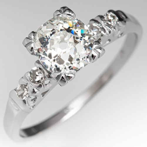 Old European Cut Diamond Vintage Engagement Ring 1.08ct K/SI1 GIA