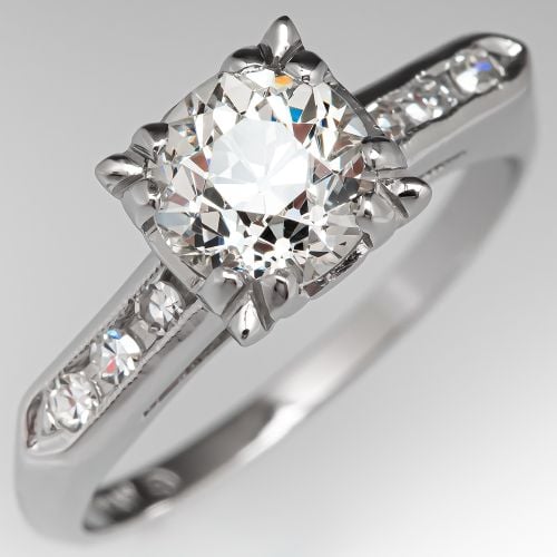 Vintage Old European Cut Diamond Engagement Ring 1.05ct J/VS2 GIA