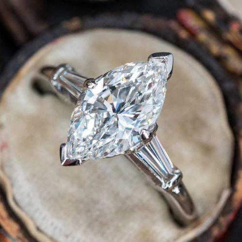 2 Carat Marquise Diamond Engagement Ring 2.01ct E/VS2 GIA