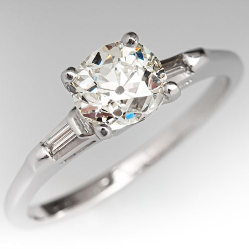 Old Mine Cut Diamond Engagement Ring 1.14ct K/SI2 GIA