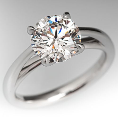 Fantastic Diamond Solitaire Engagement Ring Platinum 2.09ct J/VS2 GIA