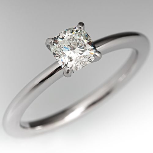 Cushion Cut Diamond Solitaire Engagement Ring .50ct I/SI1 GIA