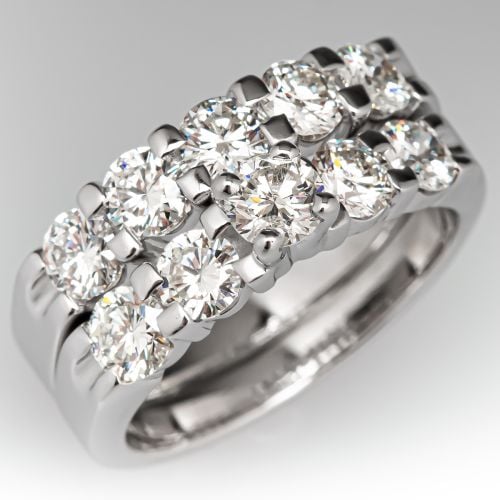 Diamond Engagement Ring Wedding Set 14K White Gold .25ct H/I1