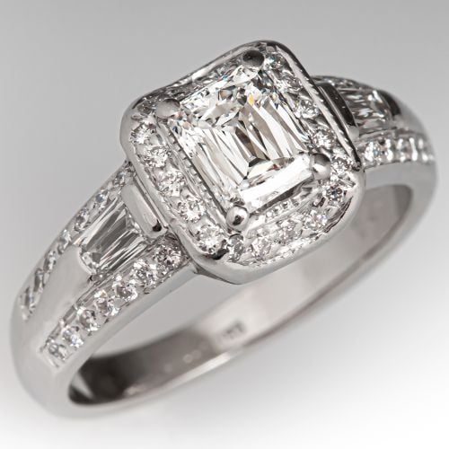.50Ct Crisscut Diamond Engagement Ring Platinum