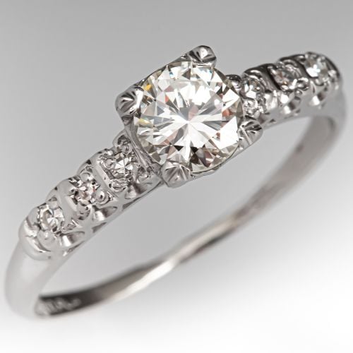 Vintage Diamond Engagement Ring Platinum