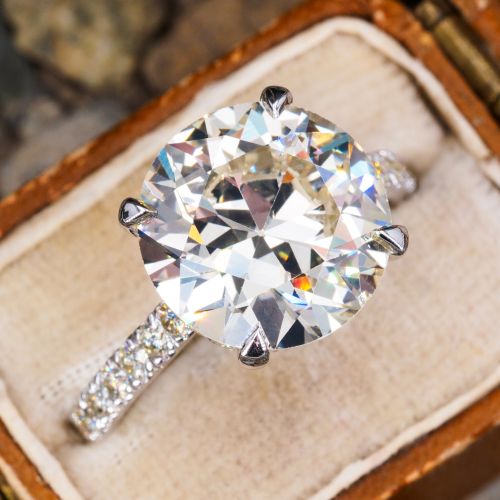 5 Carat Diamond Engagement Ring Transitional Cut 5.18CT N/SI1
