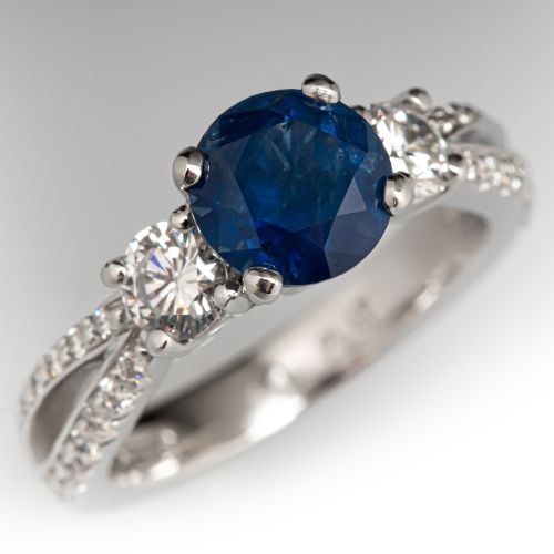 Scott Kay Montana Sapphire Engagement Ring Platinum