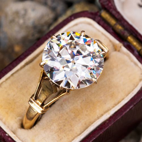 Victorian 4 Carat Diamond Engagement Ring Solitaire 4.01Ct K/VS2 GIA