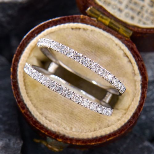 Elegant Diamond Ring Guard 14K White Gold