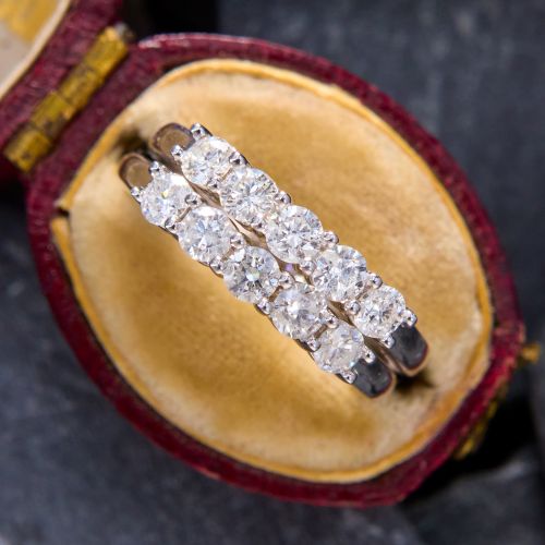 Scintillating Diamond Ring Set 14K White Gold