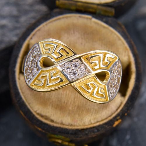 Diamond Eternity Symbol Ring 14K Yellow Gold