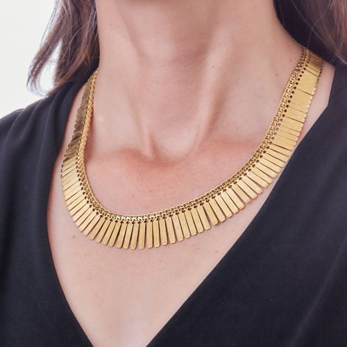 Stunning 18K Yellow Gold Vintage Necklace 18.5-Inch