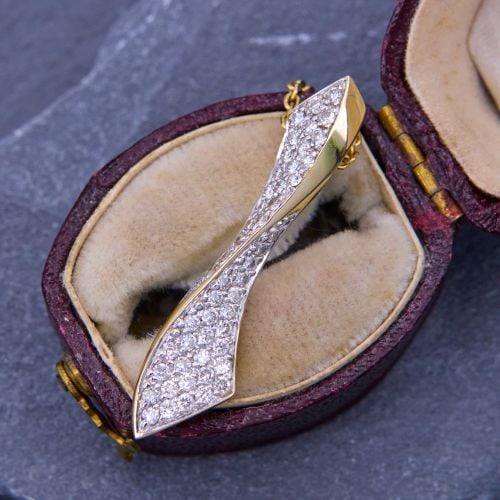 Diamond Slide Pendant Necklace 14K Yellow Gold