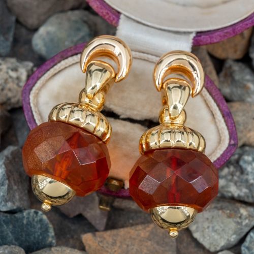 Fred of Paris Amber Earrings 18K Yellow Gold