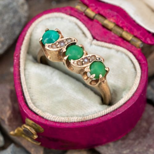 Lovely BIRKS Vintage Turquoise Ring Yellow Gold