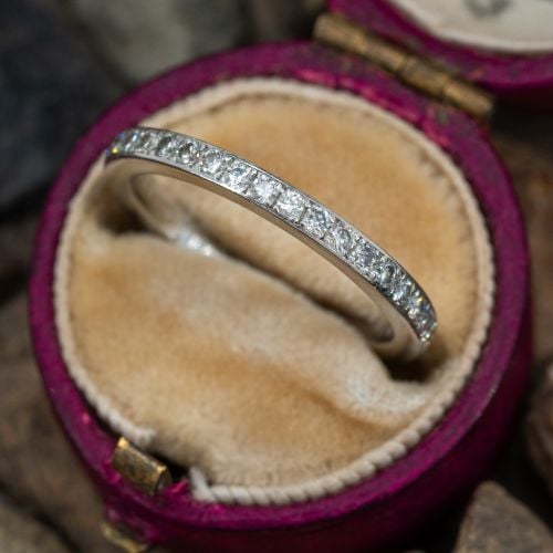 Diamond Eternity Wedding Band Ring Platinum Size 5.5