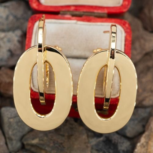 Standing Liberty Coin Earrings 14K Yellow Gold