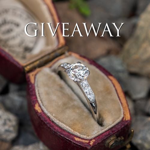 Facebook Giveaway @EraGemJewelry Old European Cut Diamond Ring .60ct I/SI1 GIA w/Box