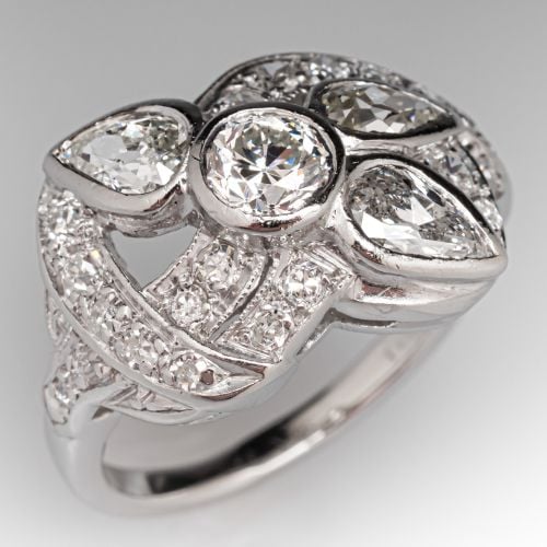 Vintage Old Cut Diamond Ring in Platinum