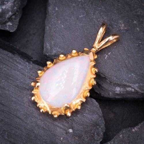 Final Sale: Pear Opal Pendant 14K Yellow Gold