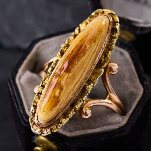 Final Sale: Organic Gemstone Ring Yellow Gold