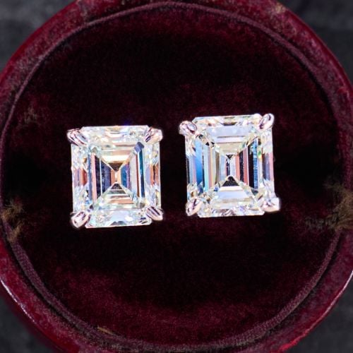 Emerald Cut Diamond Stud Earrings 2.24ctw G/VVS2-VS1 GIA