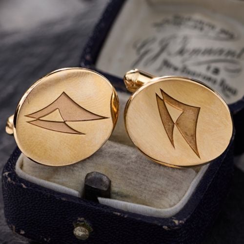 Mens Tiffany & Co. Cufflinks 14K Yellow Gold