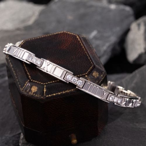 Tiffany & Co. Atlas Diamond Bracelet 18K White Gold