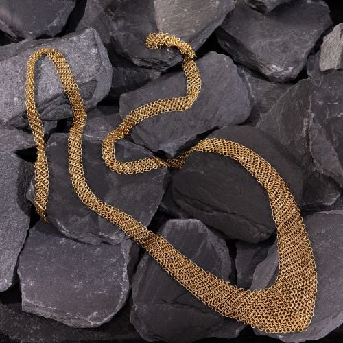 Tiffany & Co. Elsa Peretti Mesh Bib Necklace in 18K Yellow Gold