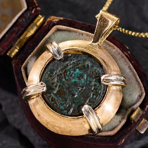 Coin Pendant Necklace 14K Yellow Gold