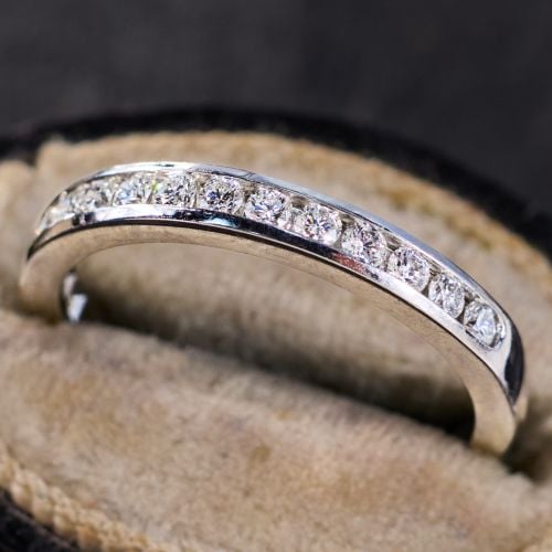 Tiffany & Co. Diamond Demi Band Ring Platinum