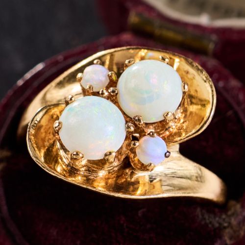 Vintage Opal Ring 14K Yellow Gold