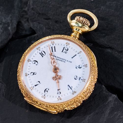 Patek Philippe Antique Diamond Pocket Watch 18K Yellow Gold